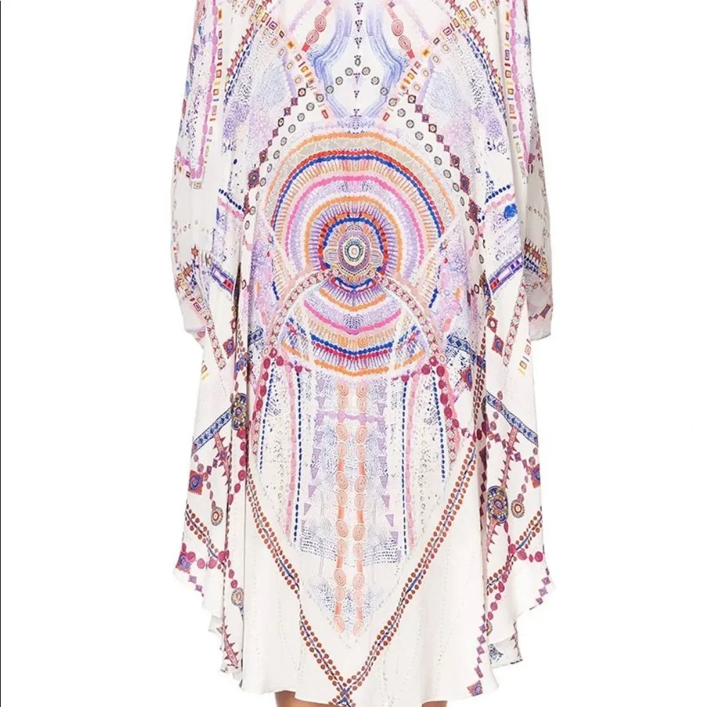 Camilla draped high low layer, silk, one size - Picture 2 of 7